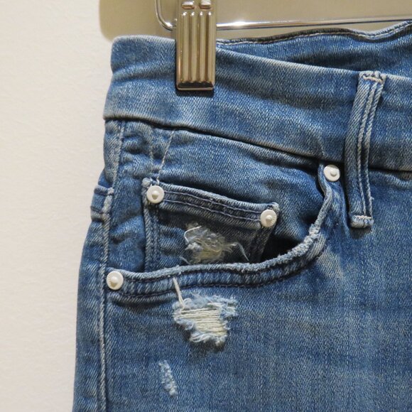 MOTHER High Waisted Looker Jeans in Doodling Damsel - Size US 27 - Picture 6 of 15